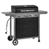 Black and gray Royal Gourmet barbecue grill on a white background