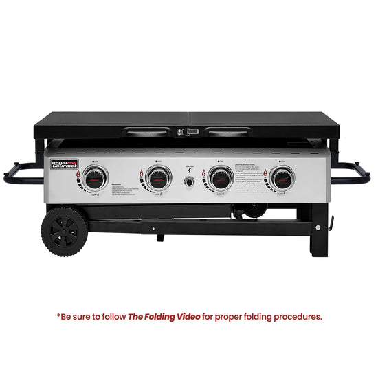 Portable Royal Gourmet stove with multiple burners on a white background