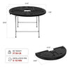 Foldable 47-inch Round Crawfish Table