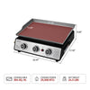Royal Gourmet Griddle with dimensions and specifications on a white background
