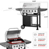 5-Burner Gas Grill with Side Burner and Sear Burner