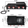 4-Burner Portable Propane Grill & Griddle Combo