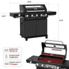 5-Burner Gas Grill with Infrared Side Burner | 72,000 BTU