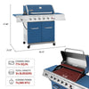 6-Burner Propane Gas Grill | 774 sq. in., 74,000 BTU