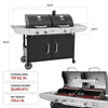 2-Burner Gas and Charcoal Combo Grill with Cover