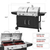 2-Burner Gas and Charcoal Combo Grill