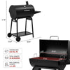 28-Inch Barrel Charcoal Grill with Side Table, 626 sq. in.
