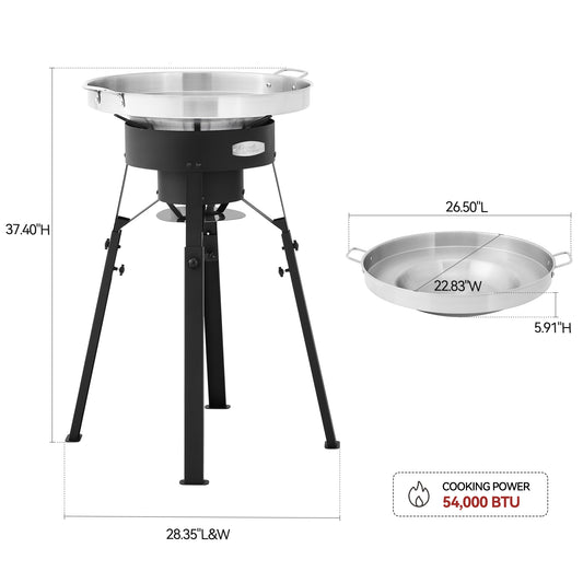 Portable Gas Cooker with Stainless Steel Wok