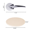 Royal Gourmet Pizza cutter with dimensions labeled on a white background
