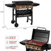 3-Burner Gas Griddle with Hood, Bronzed