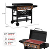 4-Burner Gas Griddle with Hood, Bronzed